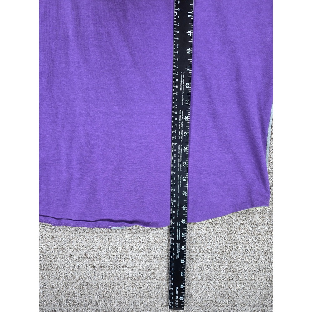 Vintage Starter Los Angeles Lakers NBA Baseball Jersey Mens Medium Purple Grey - Picture 7 of 7